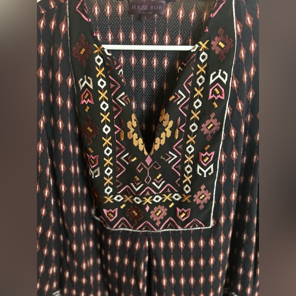 HALEBOB V Neck long sleeve blouse size Large - Picture 9 of 14